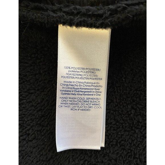 Chaps Vest Womens XL Extra-Large Black Faux Suede w Faux Sherpa Lined Vest - Picture 5 of 9